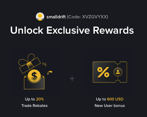 Verified Binance referral code XVZGVYXX — 20% trade rebate and up to 600 USD new user bonus